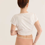 Very big knickers in latte, back view