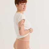 very big knickers in latte, side view