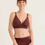 Rum raisin bra with big knickers, front view