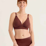Rum raisin bra with big knickers, front view