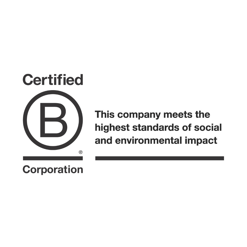 the very good bra has the certification B to showcase how the very good bra meet the highest standards of social and environmental impact