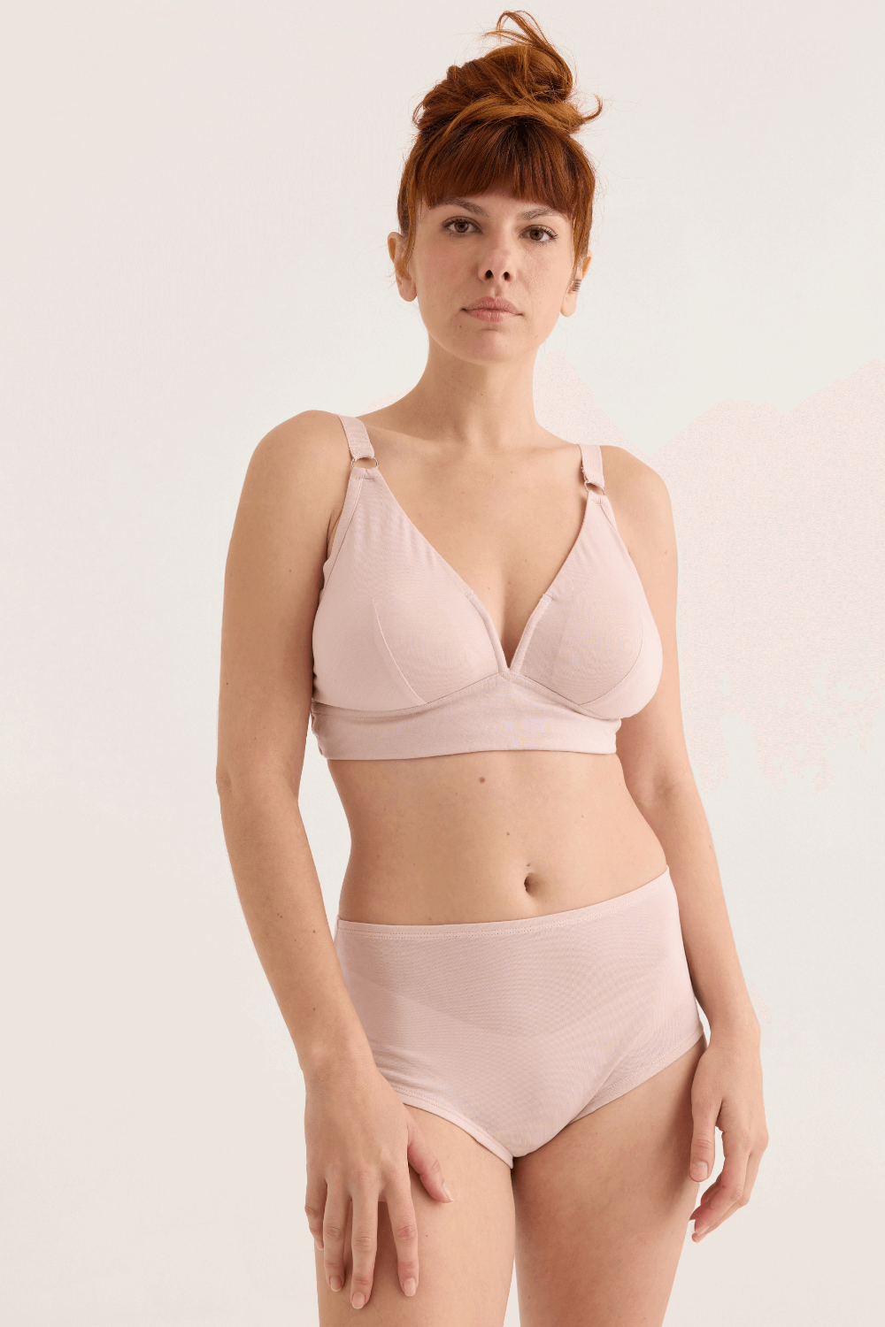 Tencel Bra with Pads I Pink Bra I Wide Bra Straps I F Cups and G Cups