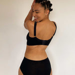 big knickers in black, back view