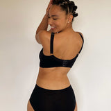 big knickers in black, back view