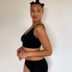 big knickers in black, side view