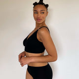 big knickers in black, side view