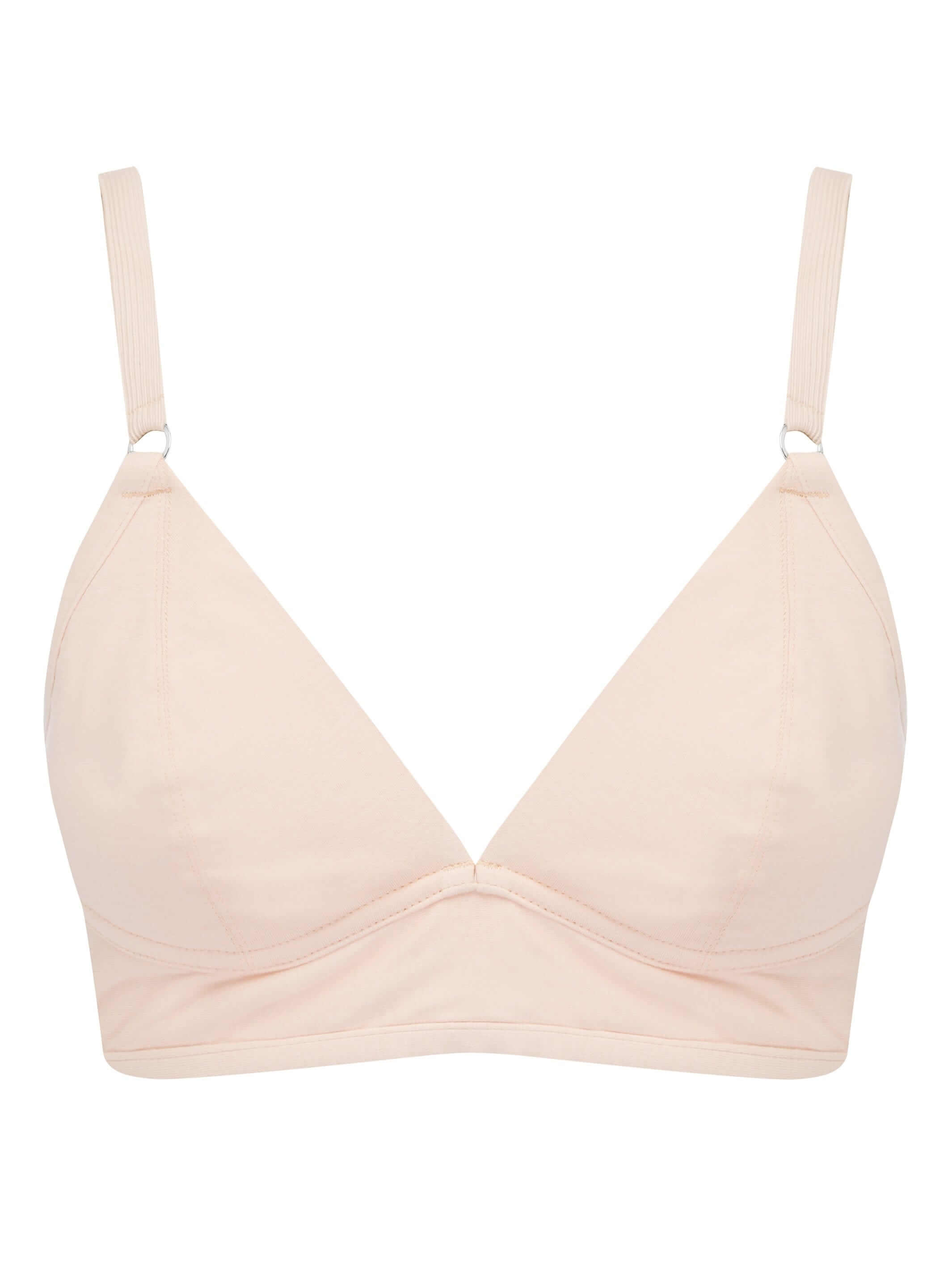 The Very Good Bra in vintage peach, on a ghost mannequin