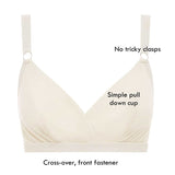 The Very Good Nursing Bra, front view on a ghost mannequin